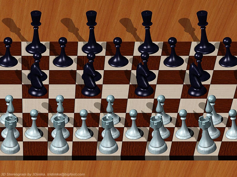 Cross your eyes slightly and then refocus to see this in 3D