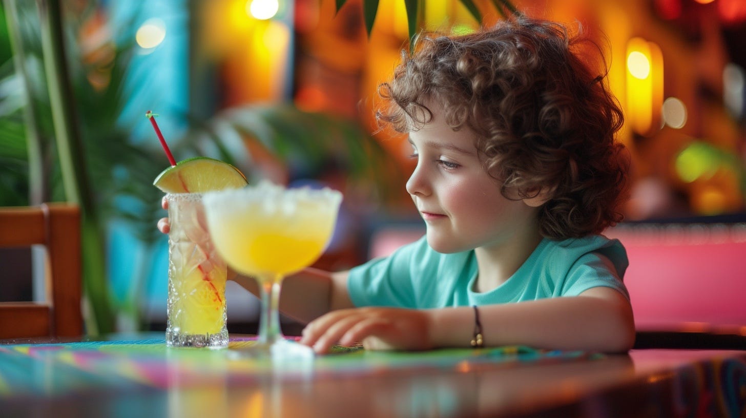He isn’t going to drink that margarita either